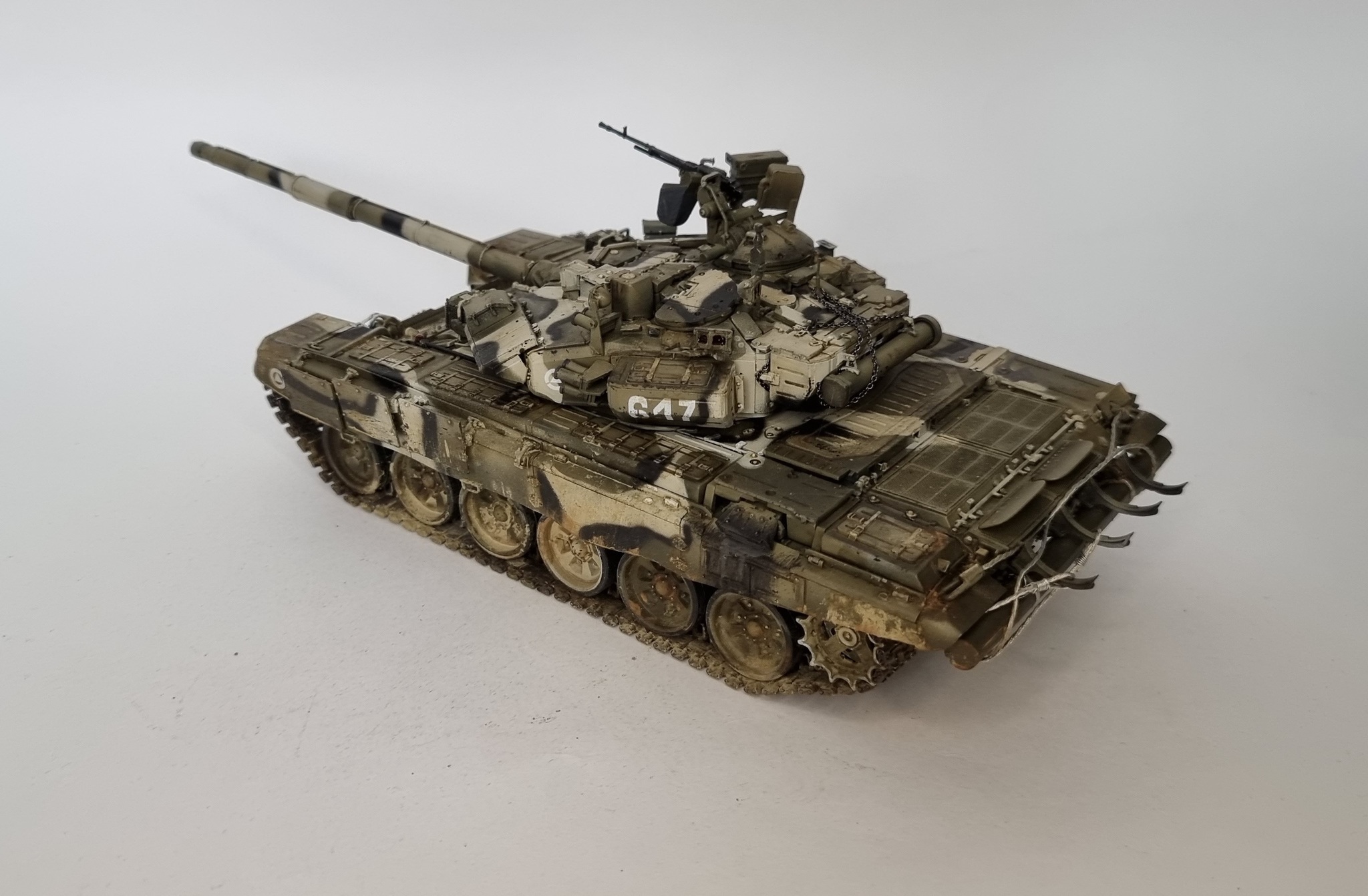 Good old T-90A MENG 1/35 - My, Meng, 1:35, Stand modeling, t-90, Airbrushing, Longpost