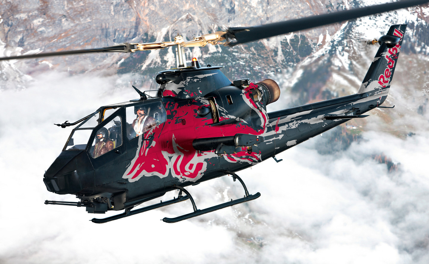 Red bull cobra - Helicopter, Ah-1, Cobra, Red bull, The photo, Aerobatics, Video, Longpost