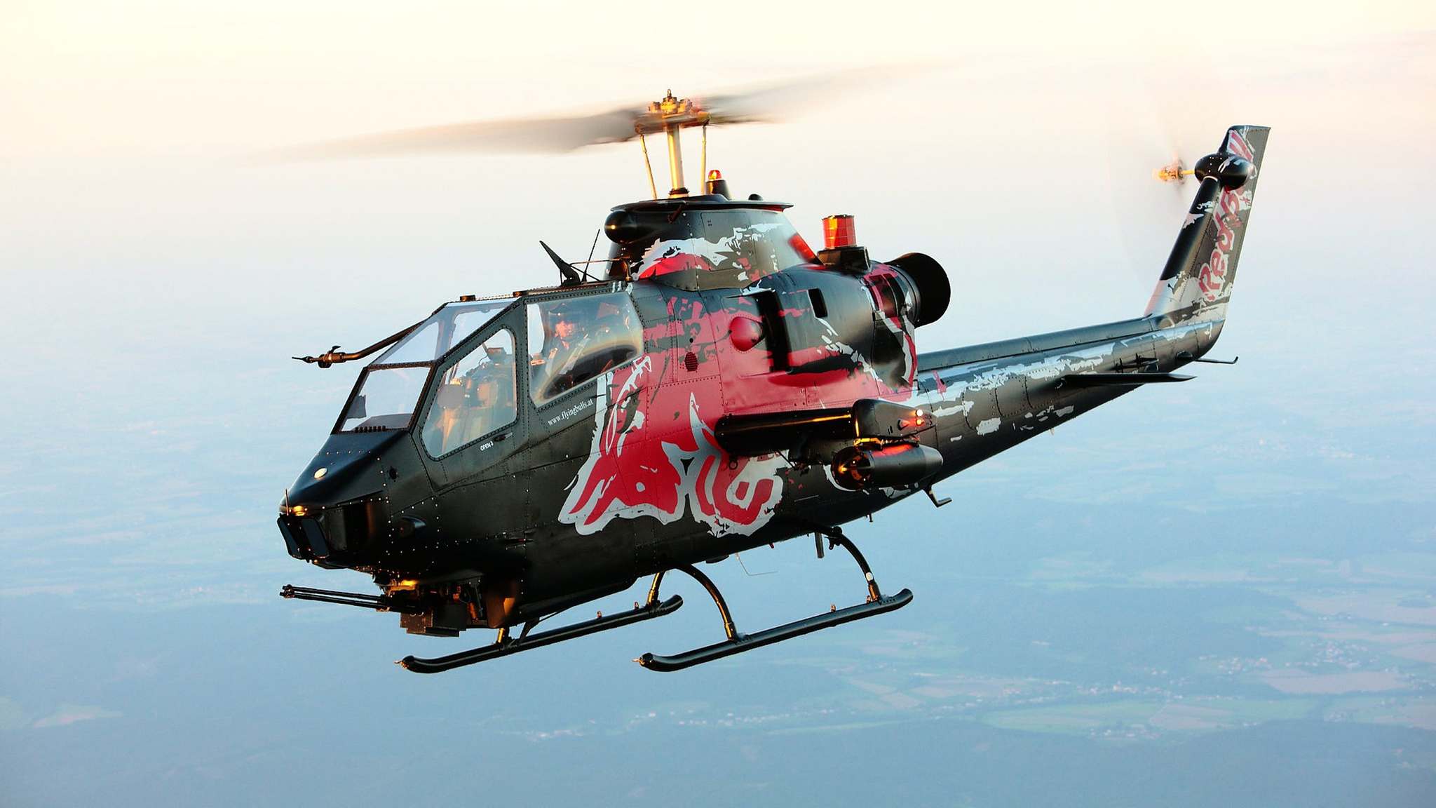 Red bull cobra - Helicopter, Ah-1, Cobra, Red bull, The photo, Aerobatics, Video, Longpost