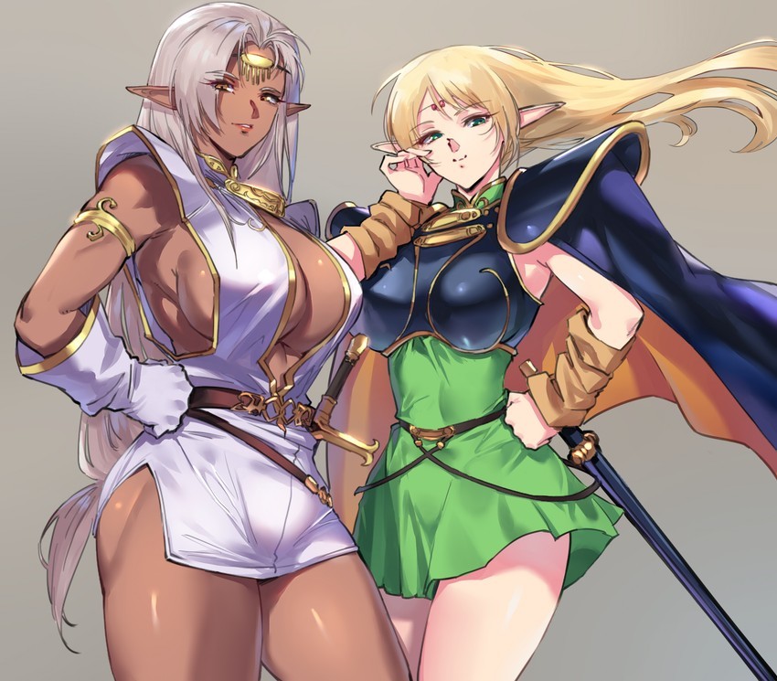 Pirotess - NSFW, Elves, Anime, Anime art, Record of lodoss War, Longpost