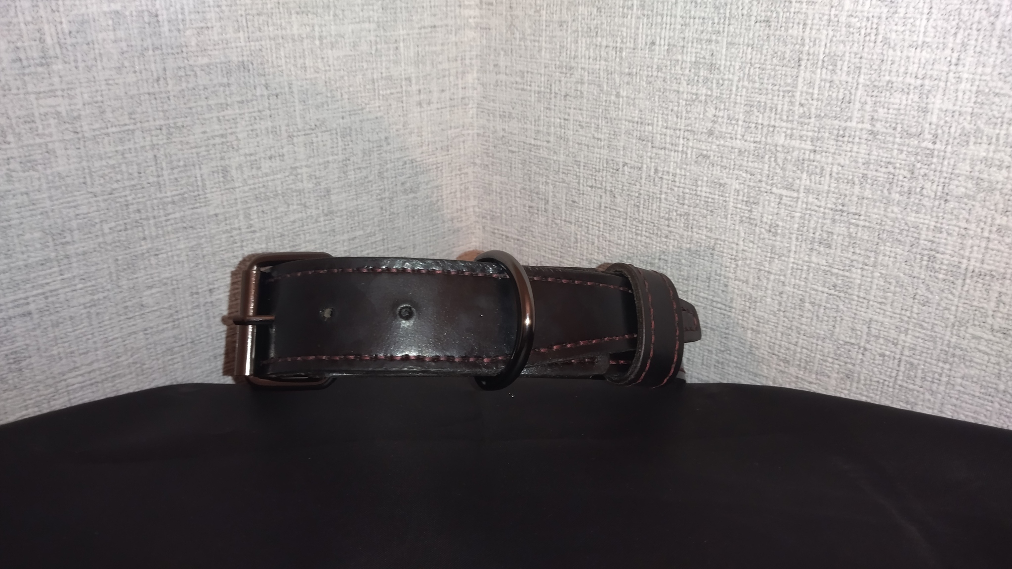 Made a second collar - My, Needlework without process, Collar, Leather craft, East European Shepherd, Longpost, Dog, Leather products