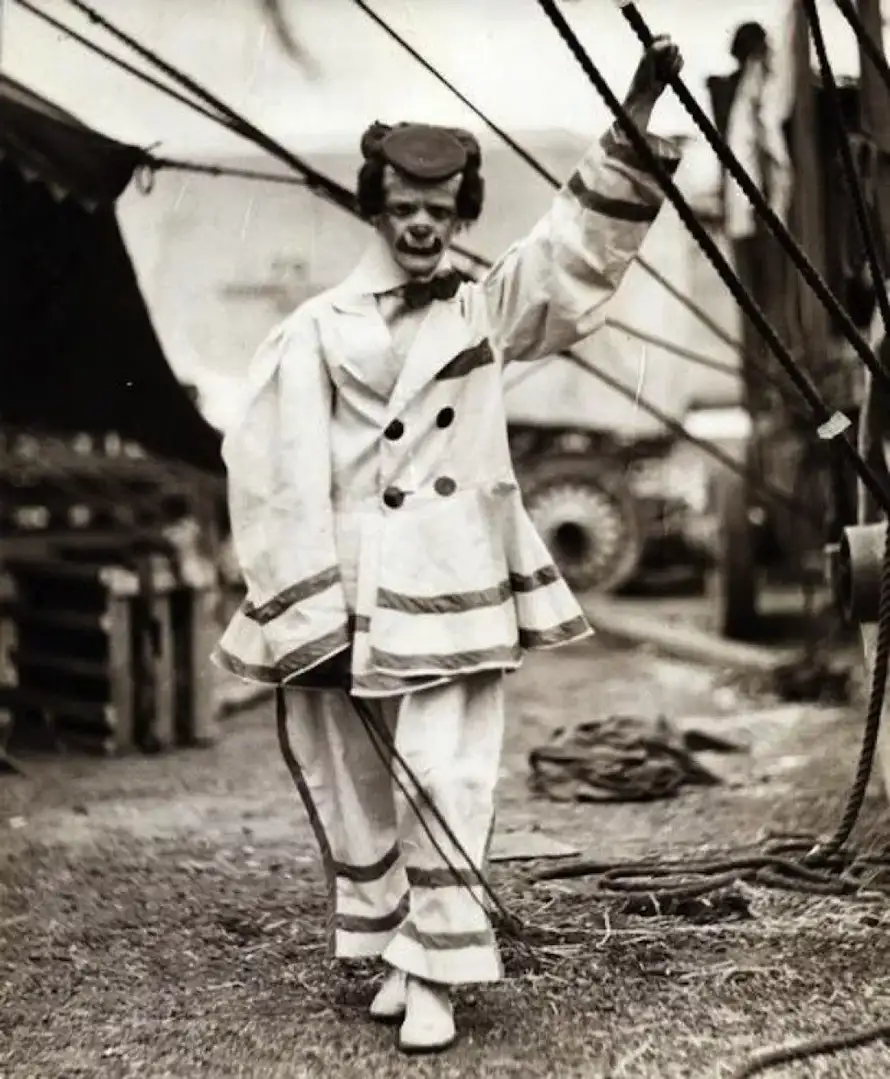 Coulrophobia or clowns in old pictures - 2 - Clown, Scarecrow, Old photo, Longpost, Phobia