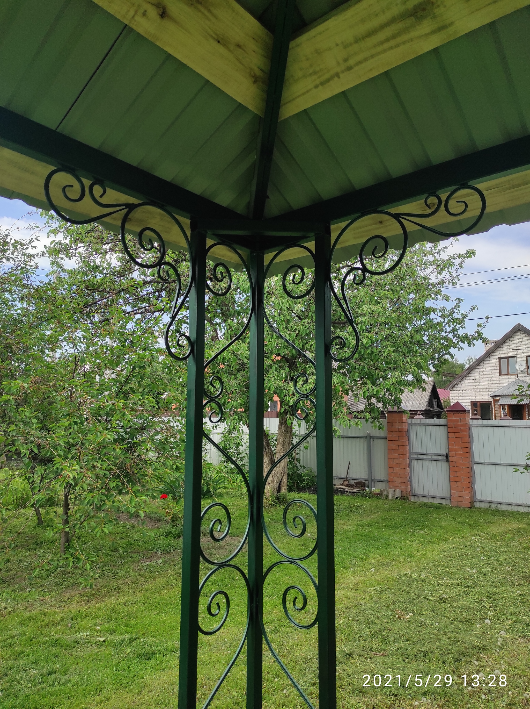 How I sawed down the gazebo - My, Needlework, Welding, Alcove, Dacha, Relaxation, Summer, Longpost