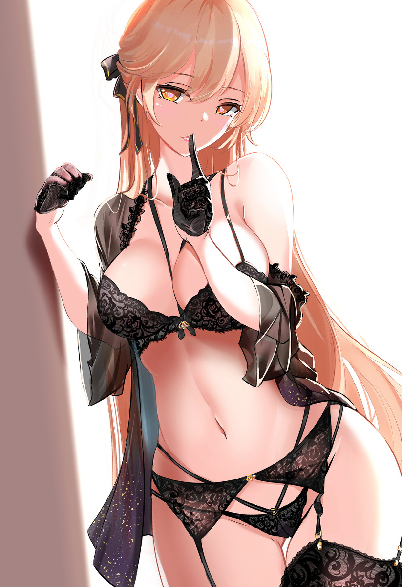 Storm - NSFW, Anime, Art, Anime art, Erotic, Girls frontline, Games, Ots-14, Humanization, , Girls, Underwear, Breast, Garters