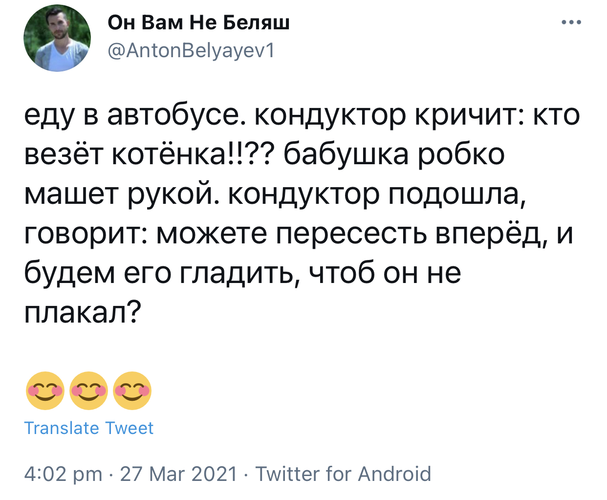 Не все кондукторы злые - Twitter, Скриншот, Кот