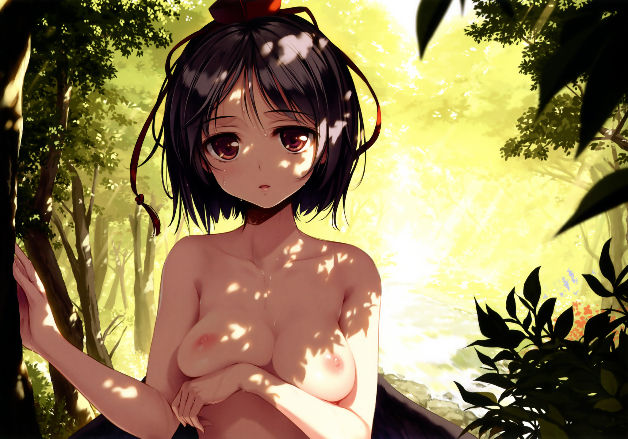 Shameimaru Aya - NSFW, Touhou, Shameimaru Aya, Anime Art, Аниме, Ke-Ta, Сиськи, Рисованная эротика, Эротика