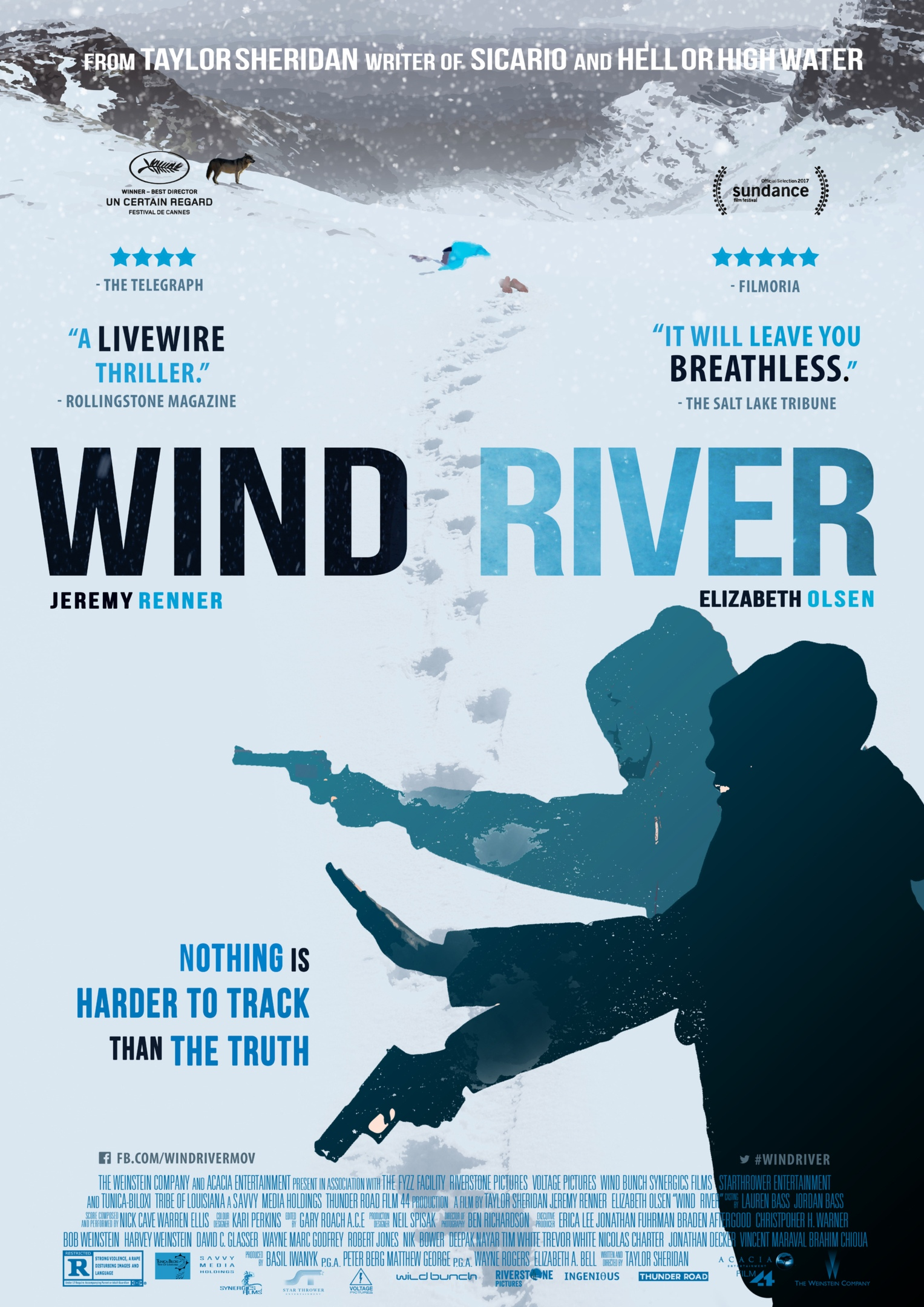 Alternative posters for Wind River by Taylor Sheridan - Taylor Sheridan, Windy River, Movies, Thriller, Movie Posters, Jeremy Renner, Elizabeth Olsen, Poster, Longpost