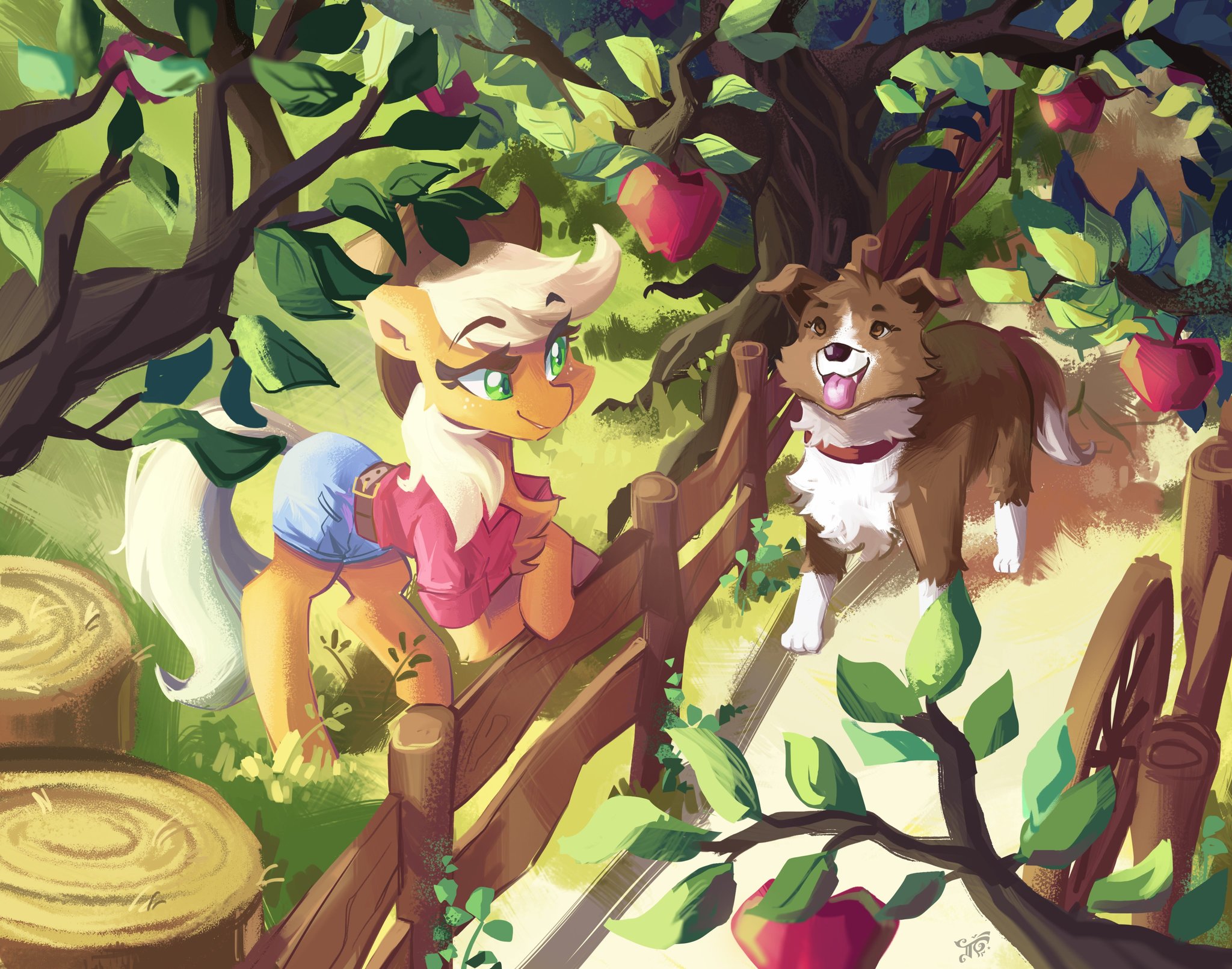 Jaconia Gardens - My little pony, Applejack, Art, Fan art, PonyArt