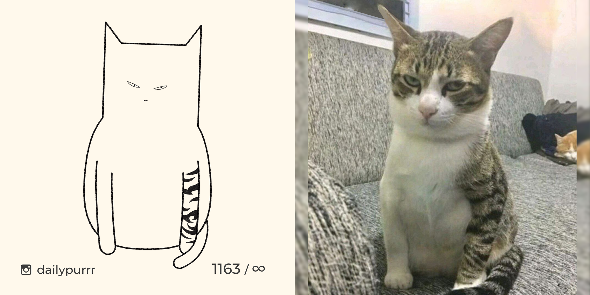 When you save up for a second tattoo sleeve - My, cat, Drawing, Animals, Dailypurrr