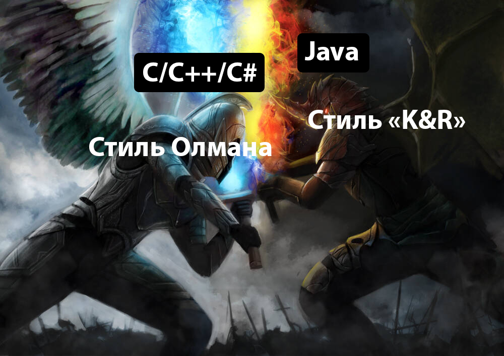 Эта битва длится уже тысячу лет - Программирование, Си, C++, Csharp, Java, Отступы