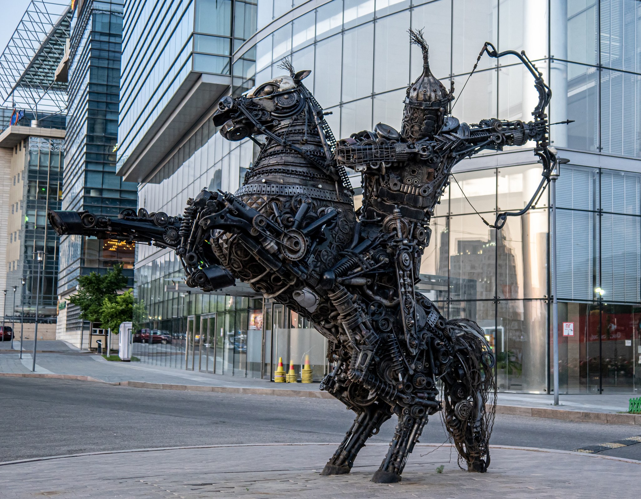 iron rider - My, Iron, Rider, Spare parts, Scrap metal, Sculpture, Almaty