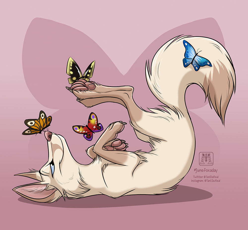 Art Challenge June Fox A Day (TaniDaReal) - Art, Tanidareal, Fox, Challenge, Digital drawing, Furry feral, Furry, Longpost