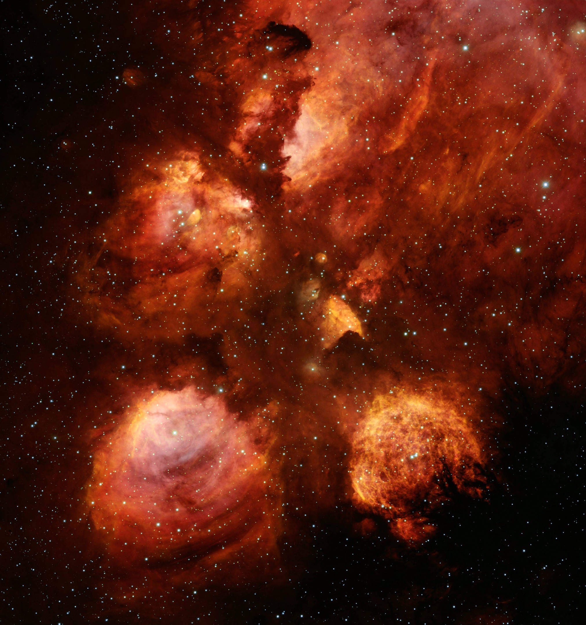 The Cat's Paw Nebula or NGC 6334. The distance to it is about 5500 light years - Astronomy, Nebula, Copy-paste