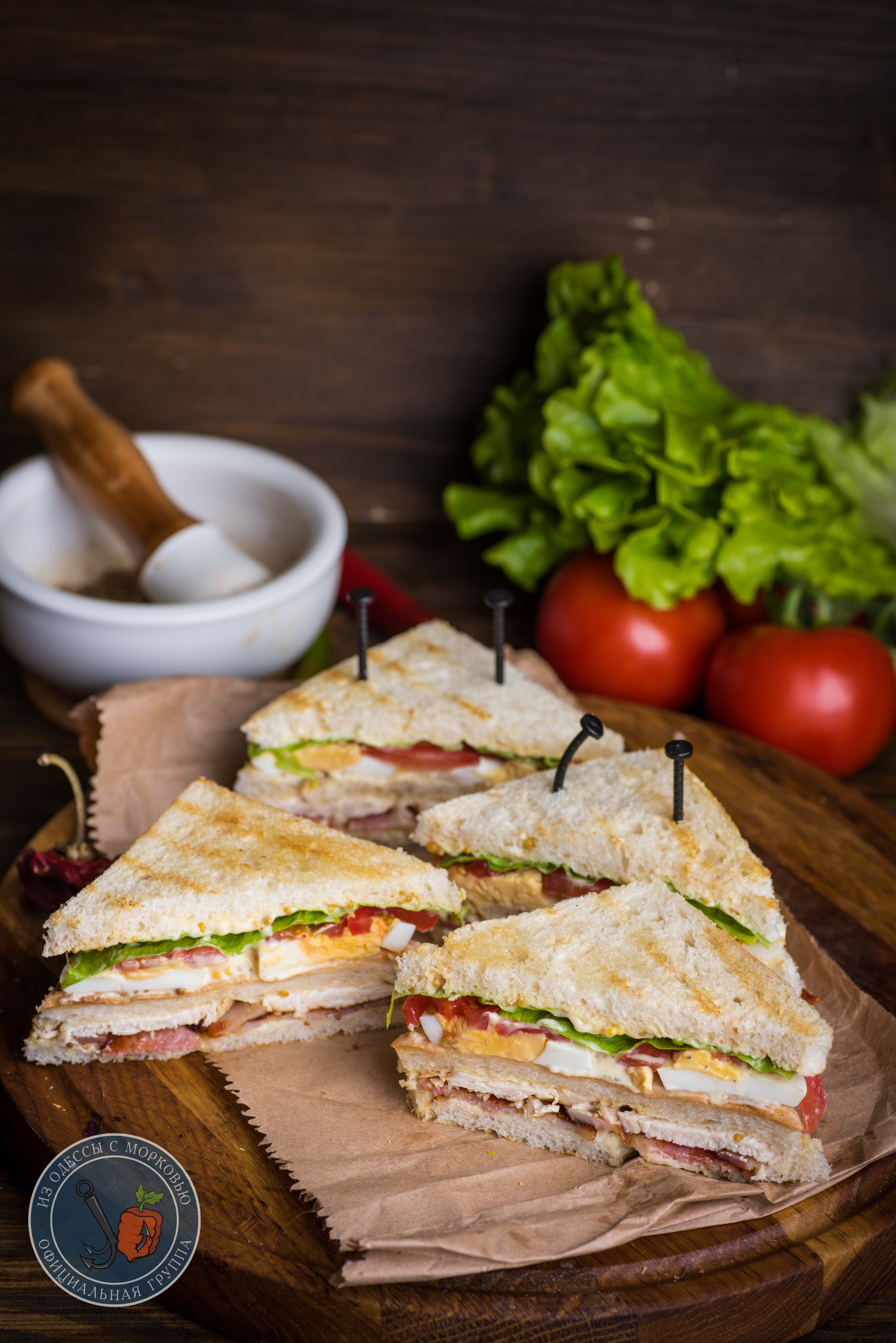 club sandwich - My, From Odessa with carrots, Cooking, Food, Recipe, The photo, Sandwich, Snack, Longpost