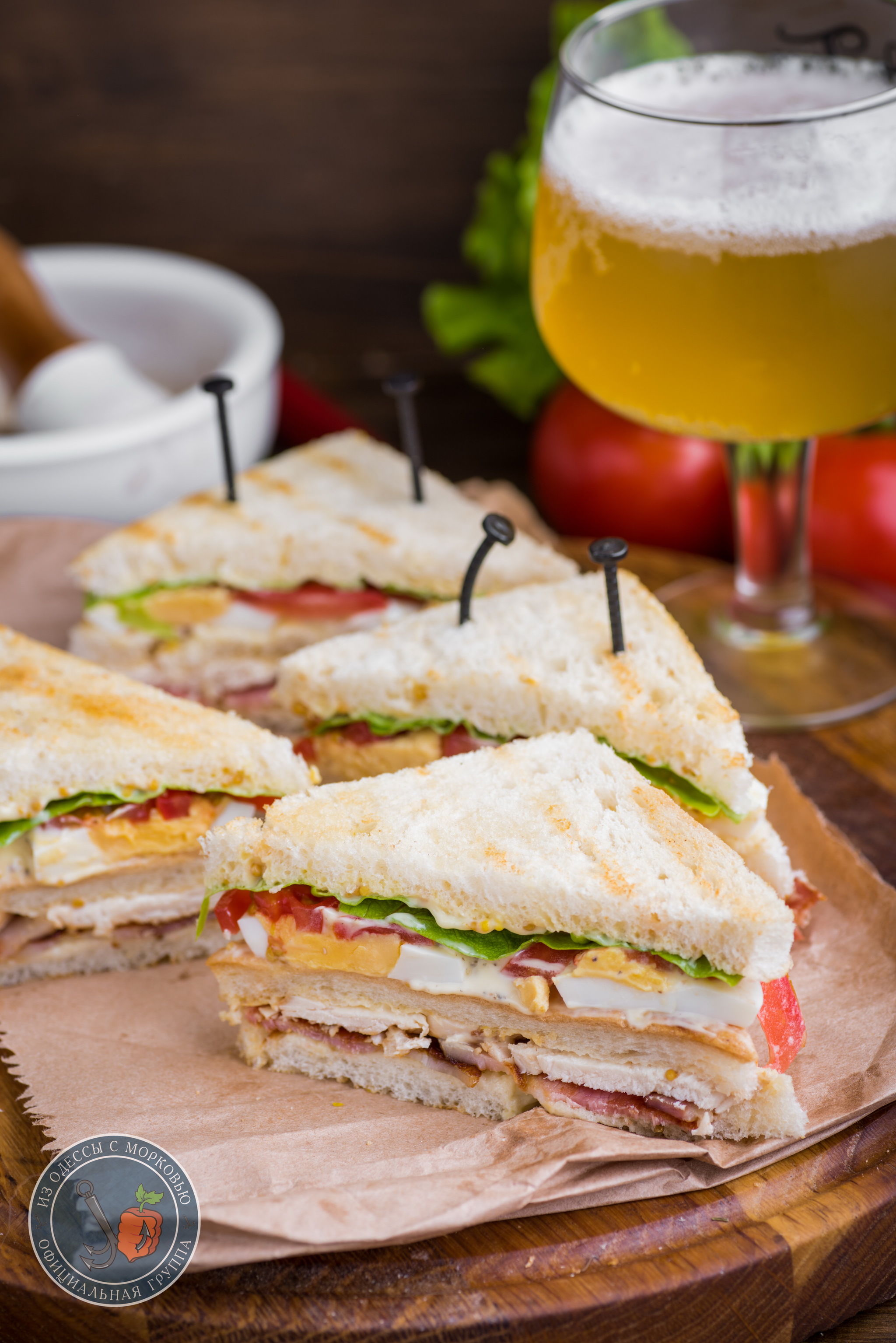 club sandwich - My, From Odessa with carrots, Cooking, Food, Recipe, The photo, Sandwich, Snack, Longpost