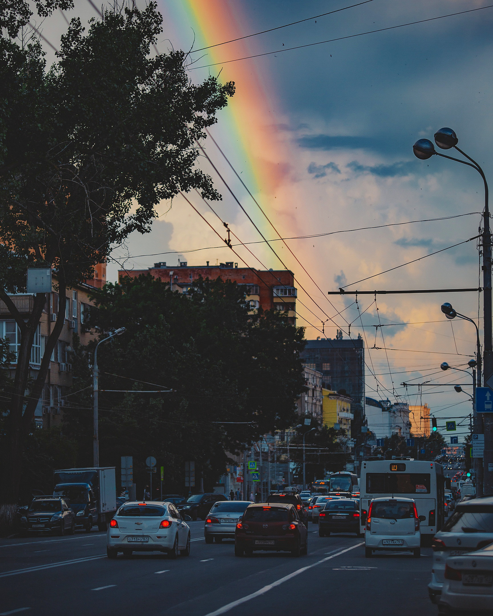 rainbow in the city - My, Rainbow, The photo, Summer, Rostov-on-Don