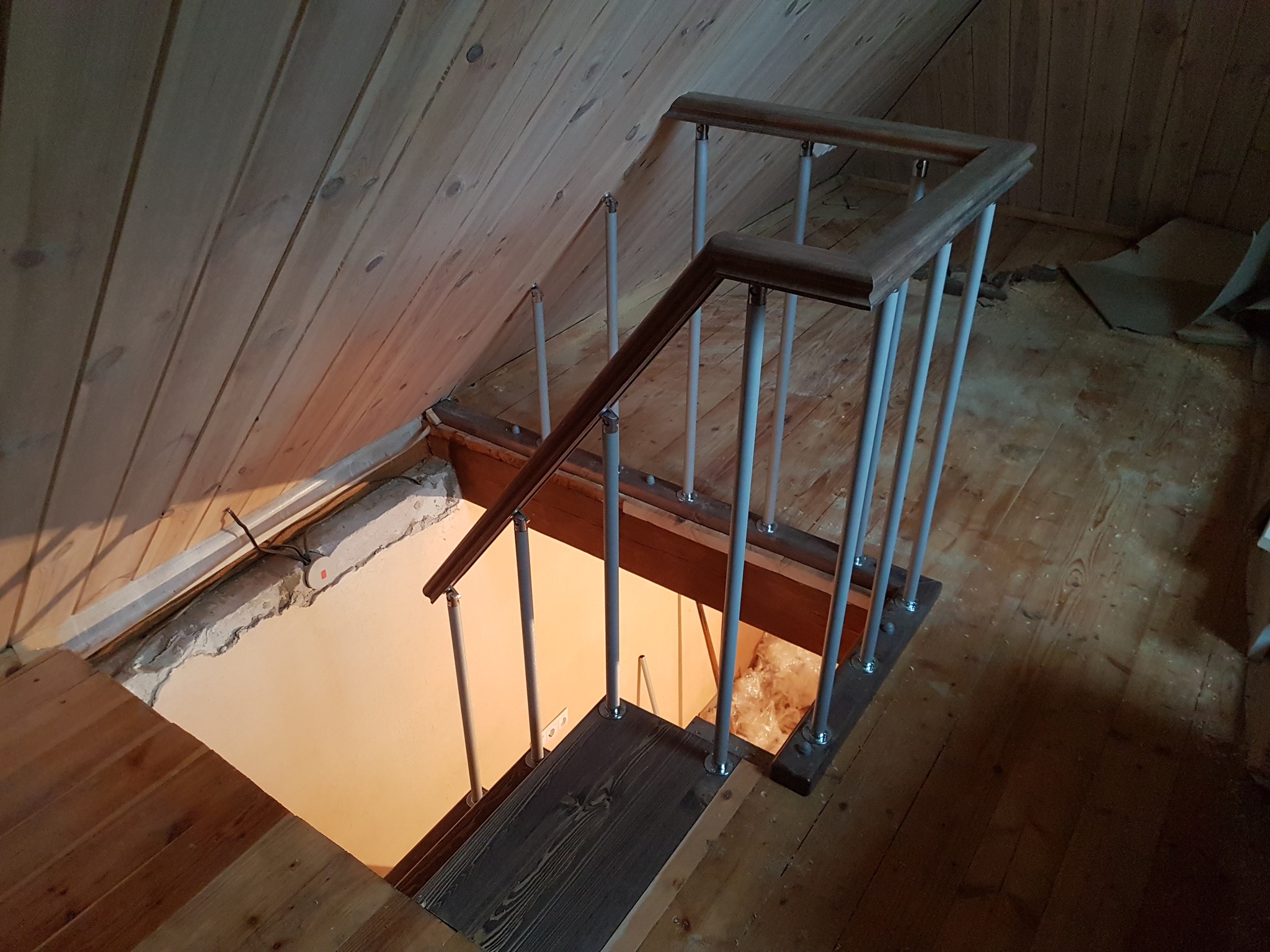 Staircase micro to micro house) - My, Building, Railings, Fencing, Stairs, Construction, Furniture, Longpost