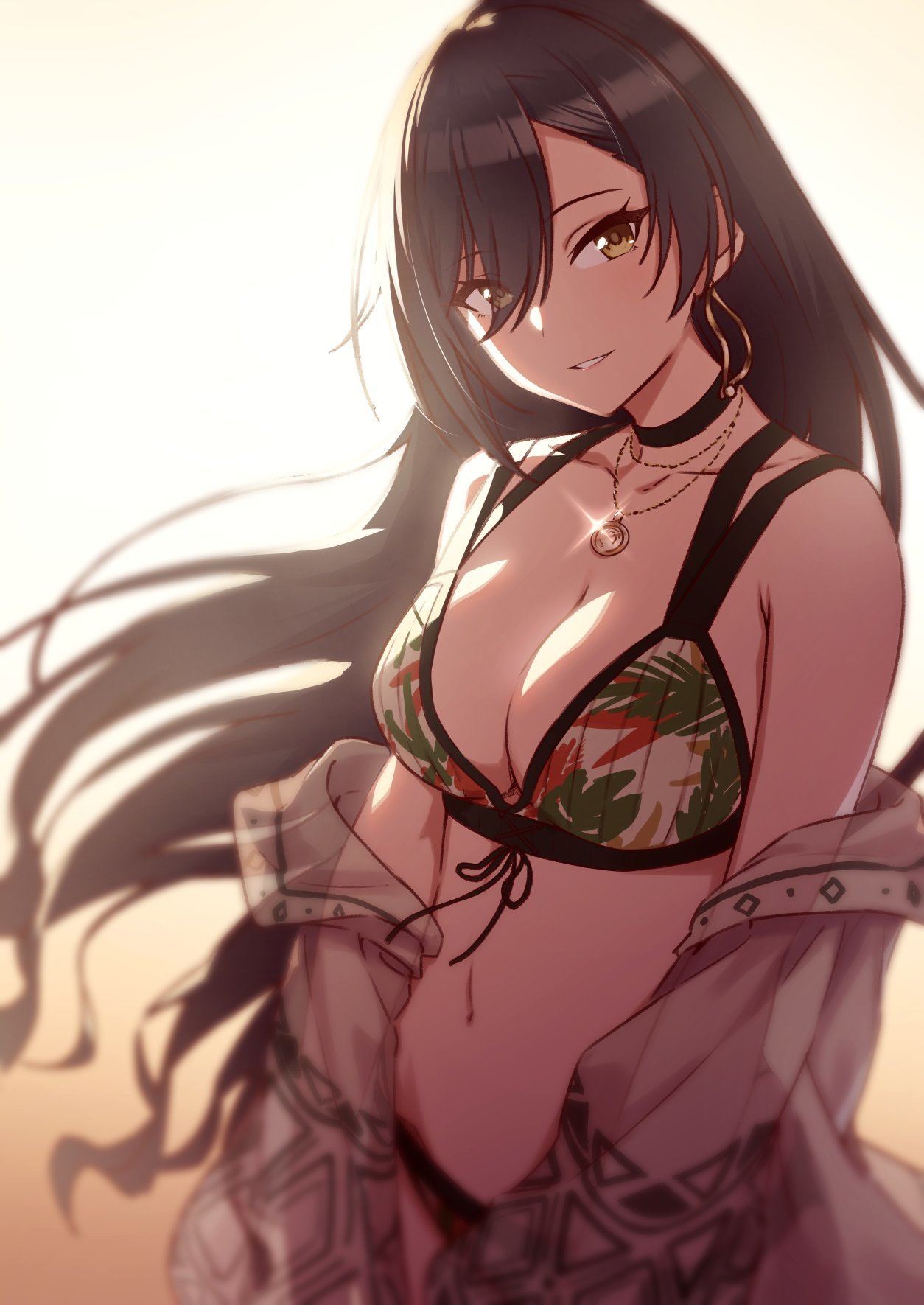 Shirase Sakuya - NSFW, Anime, Anime art, The idolmaster, Idolmaster shiny colors, Shirase Sakuya, Swimsuit, Boobs, Hand-drawn erotica, , Erotic