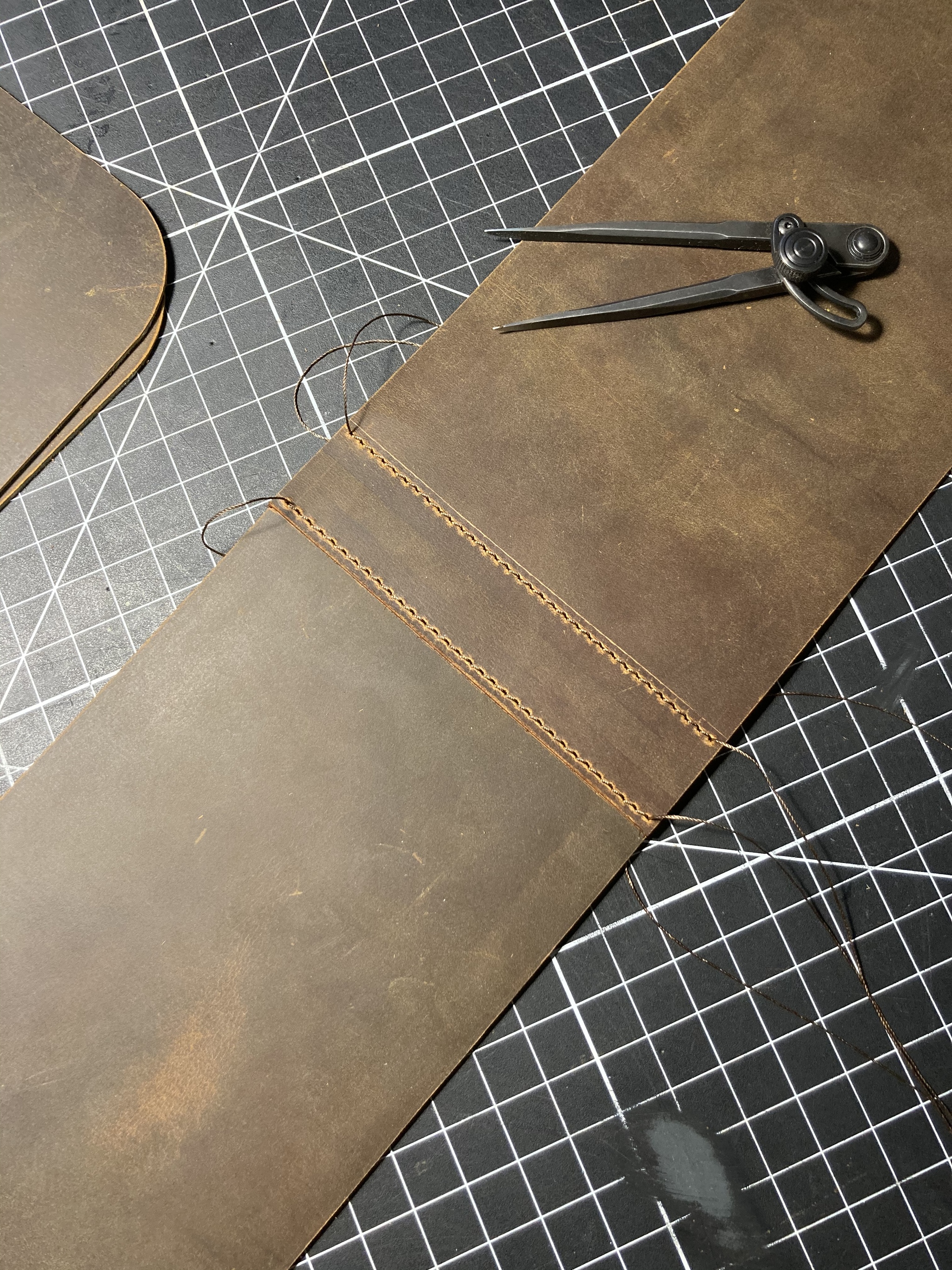 Сумка - почтальонка из Horween - Моё, Изделия из кожи, Ручная работа, Сумка, Длиннопост, Рукоделие с процессом