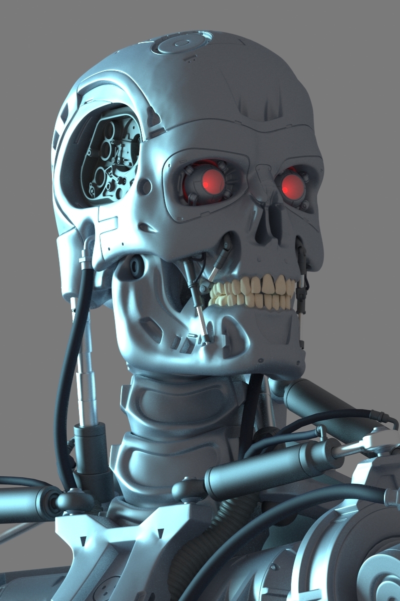 Terminator t-800 3D model V.4 - My, Terminator 2: Judgment Day, 3D modeling, Longpost, T-800