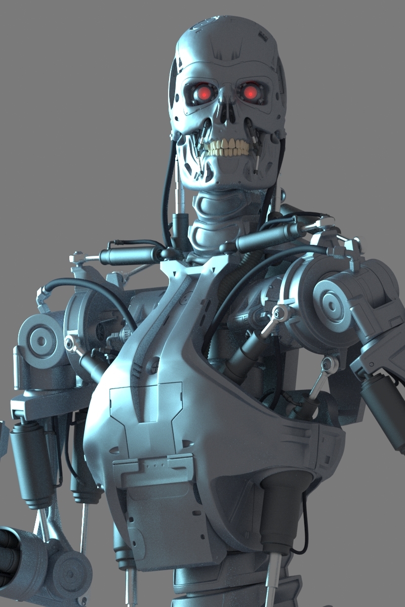 Terminator t-800 3D model V.4 - My, Terminator 2: Judgment Day, 3D modeling, Longpost, T-800