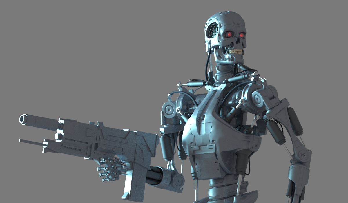 Terminator t-800 3D model V.4 - My, Terminator 2: Judgment Day, 3D modeling, Longpost, T-800