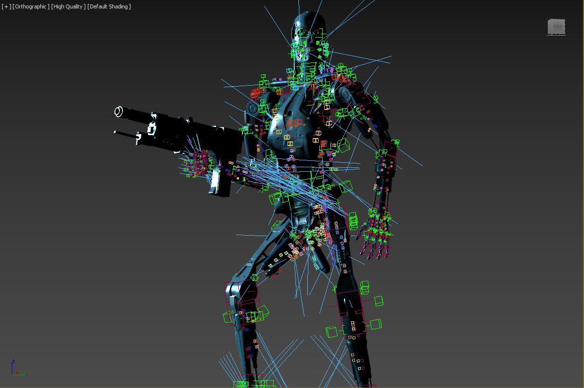 Terminator t-800 3D model V.4 - My, Terminator 2: Judgment Day, 3D modeling, Longpost, T-800