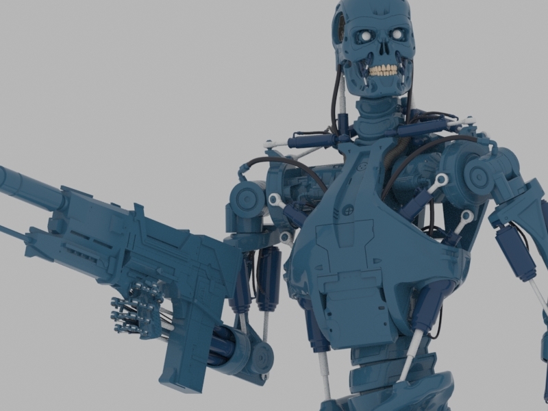 Terminator t-800 3D model V.4 - My, Terminator 2: Judgment Day, 3D modeling, Longpost, T-800