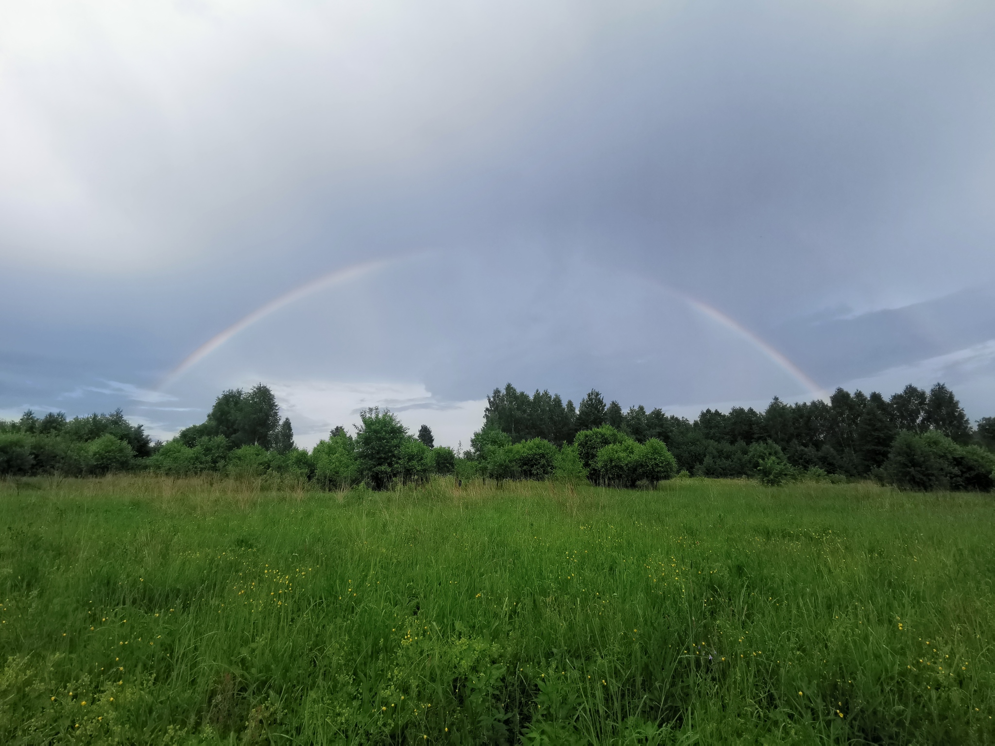 Радуга в деревне - Моё, Деревня, Природа, Радуга, Фотография