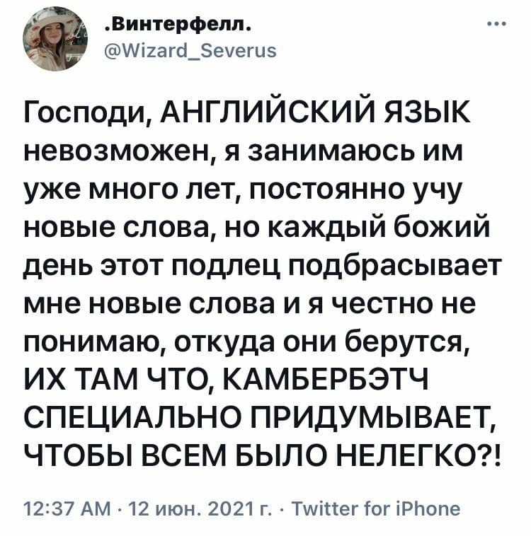 Бенедикт, хватит - Юмор, Скриншот, Twitter, Английский язык, Бенедикт Камбербэтч