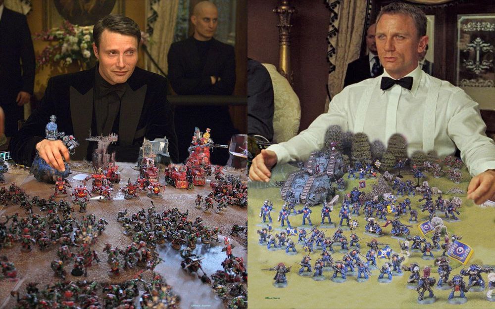 And then Bondiana sparkled with new colors - Warhammer 40k, James Bond, , Mads Mikkelsen, Daniel Craig, Crossover