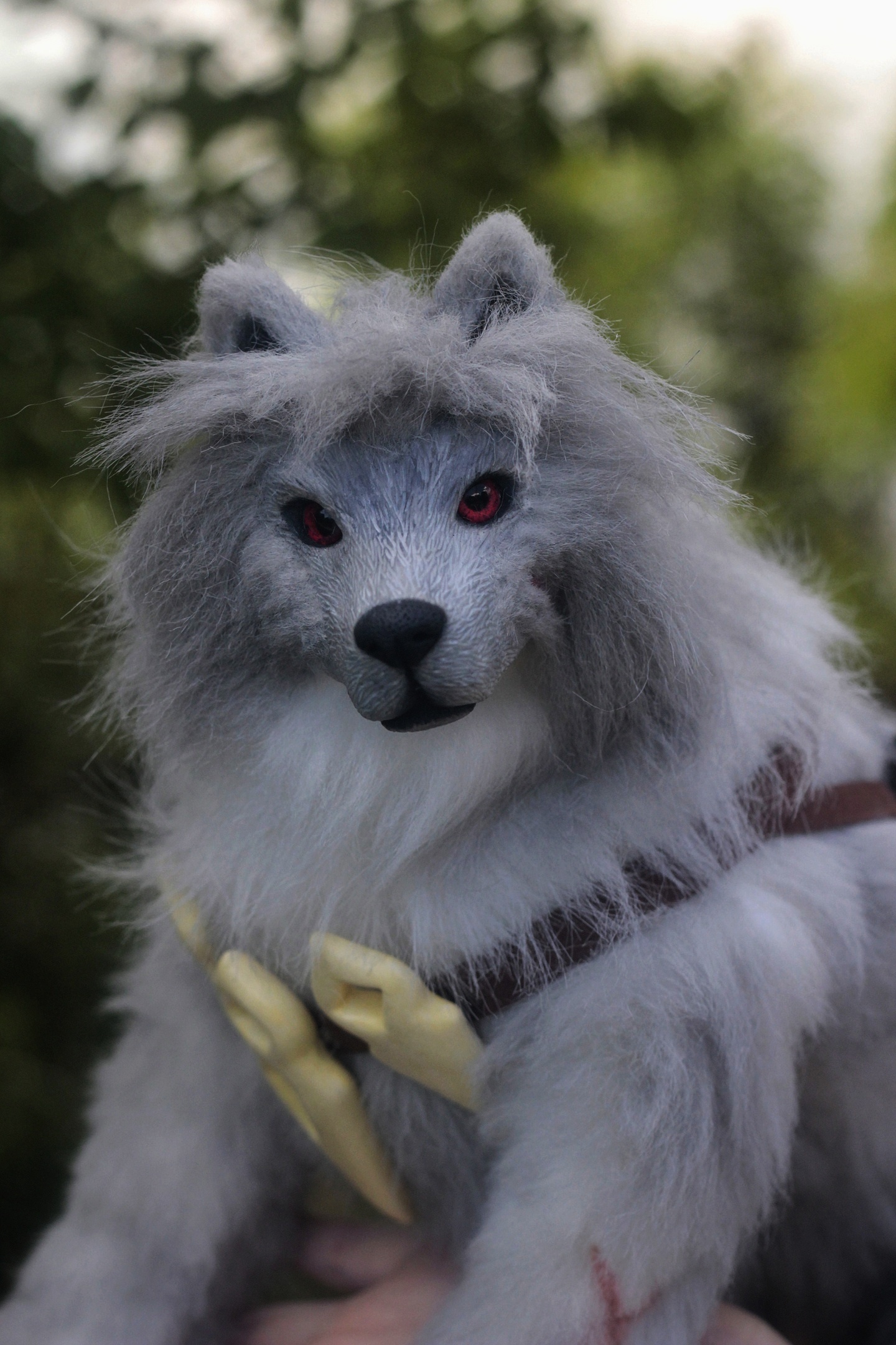 Animation of Razer into a wolf - My, Doll, Handmade dolls, Handmade, Needlework without process, With your own hands, Toys, Genshin impact, Wolf, Longpost, , Razor