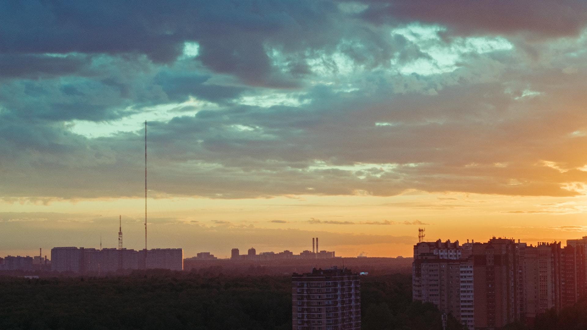 After a thunderstorm - My, Sunset, The photo, Summer, Clouds, Longpost, Balashikha