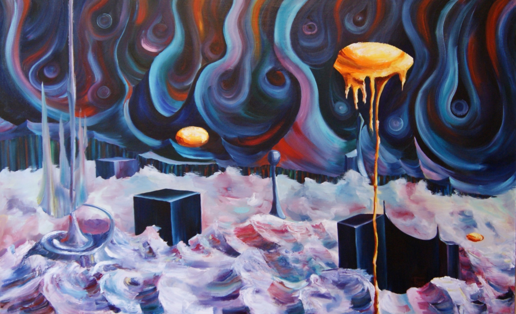 Heat - My, Oil painting, Painting, Surrealism, Modern Art