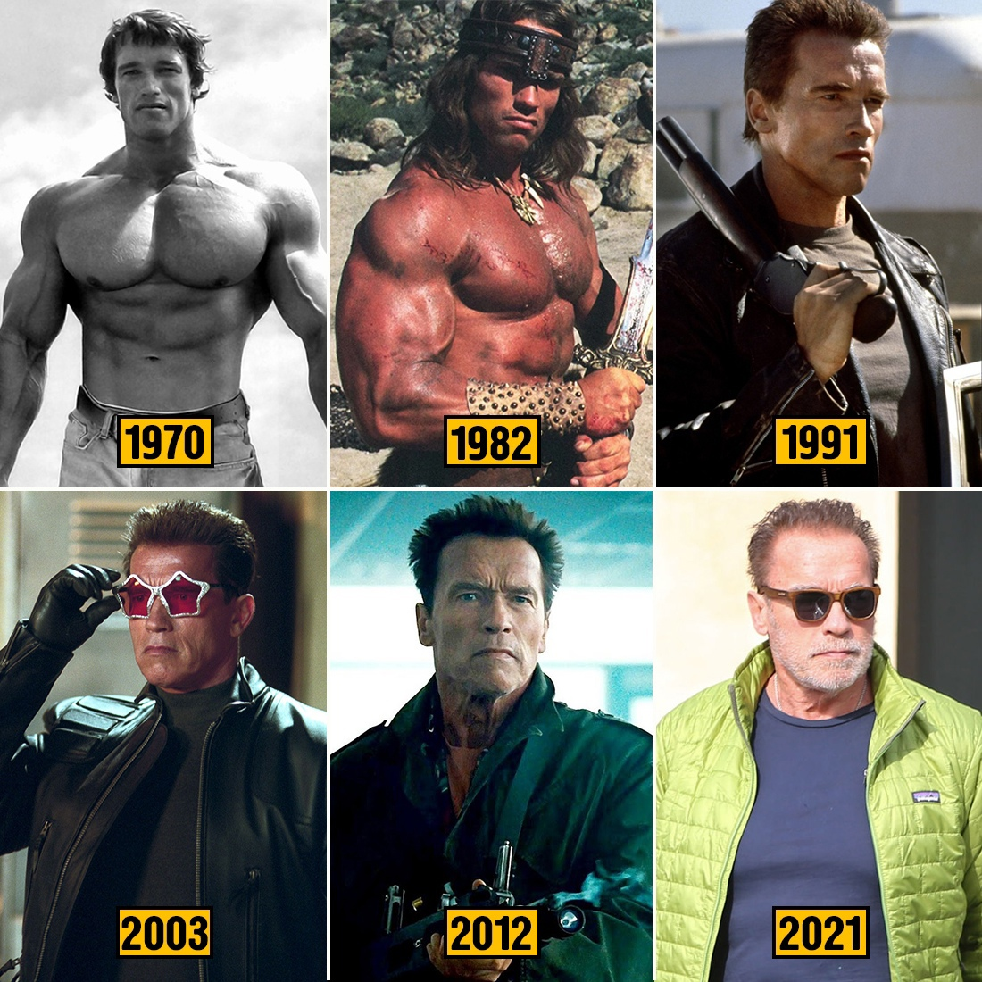 Arnold Schwarzenegger through the years - Arnold Schwarzenegger, Actors and actresses, It Was-It Was, Terminator, Conan the barbarian, Muscle, Coolness, Celebrities