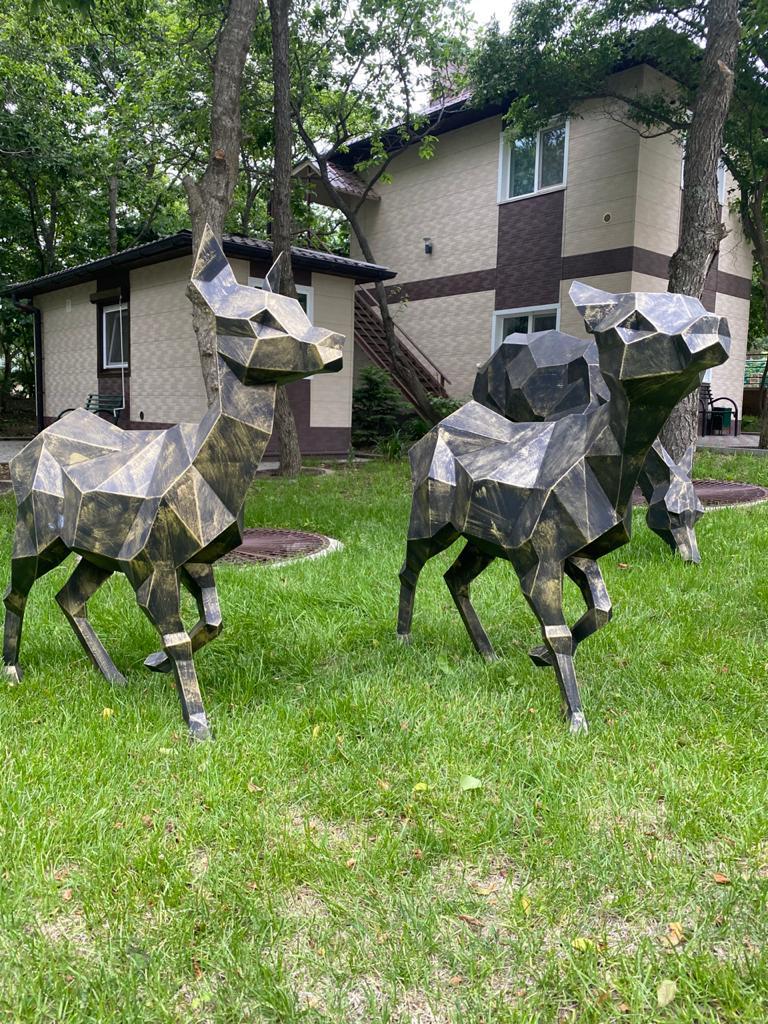 Family of steel deer. - My, Deer, Welding, Handmade, Sculpture, Art, Fresh, Longpost