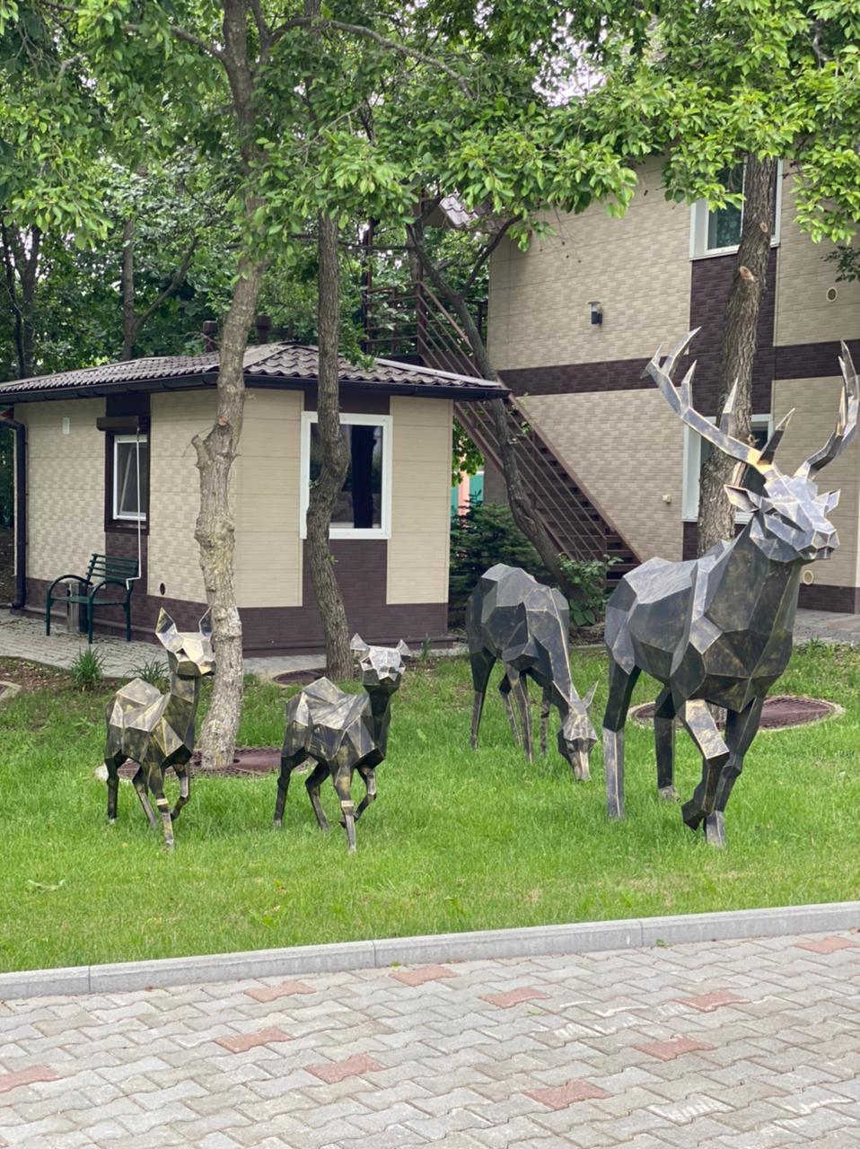 Family of steel deer. - My, Deer, Welding, Handmade, Sculpture, Art, Fresh, Longpost