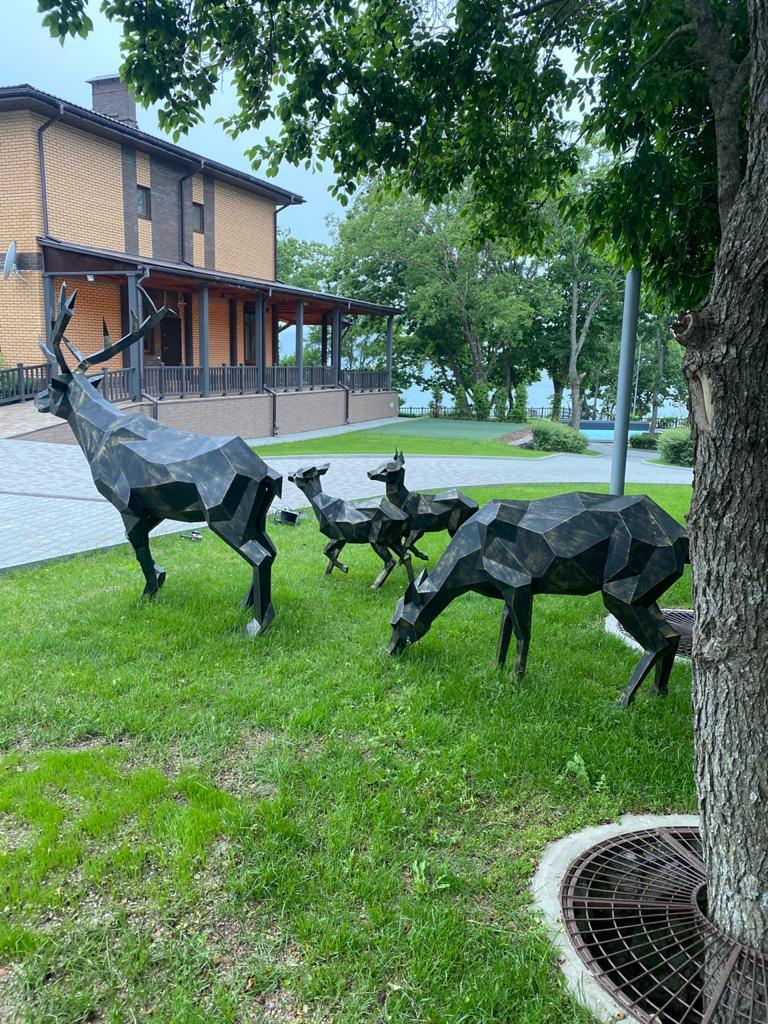 Family of steel deer. - My, Deer, Welding, Handmade, Sculpture, Art, Fresh, Longpost