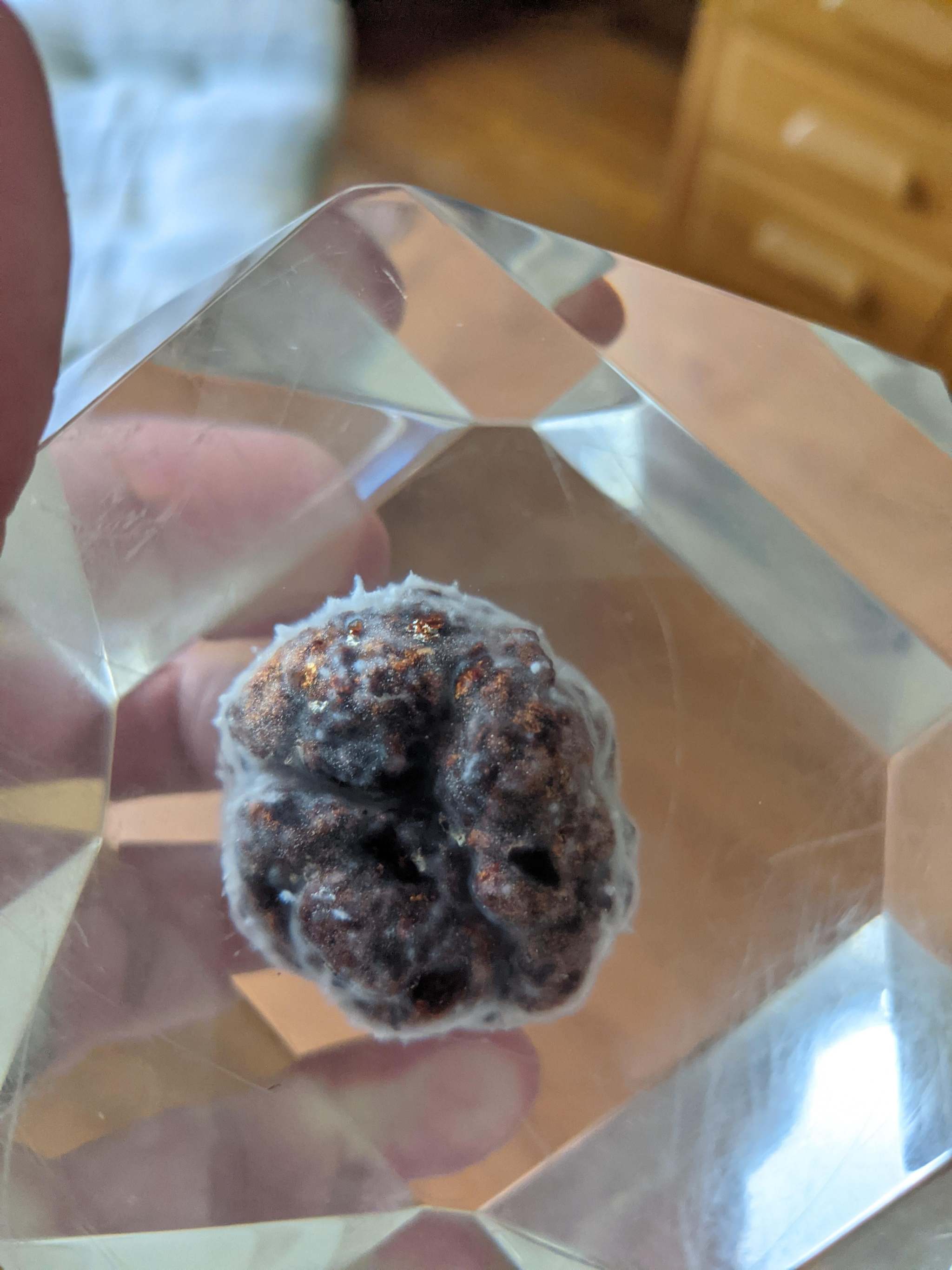 30 years ago my grandfather rolled up a meatball in epoxy This is not a chicken head in a jar) - Epoxy resin, Meatballs