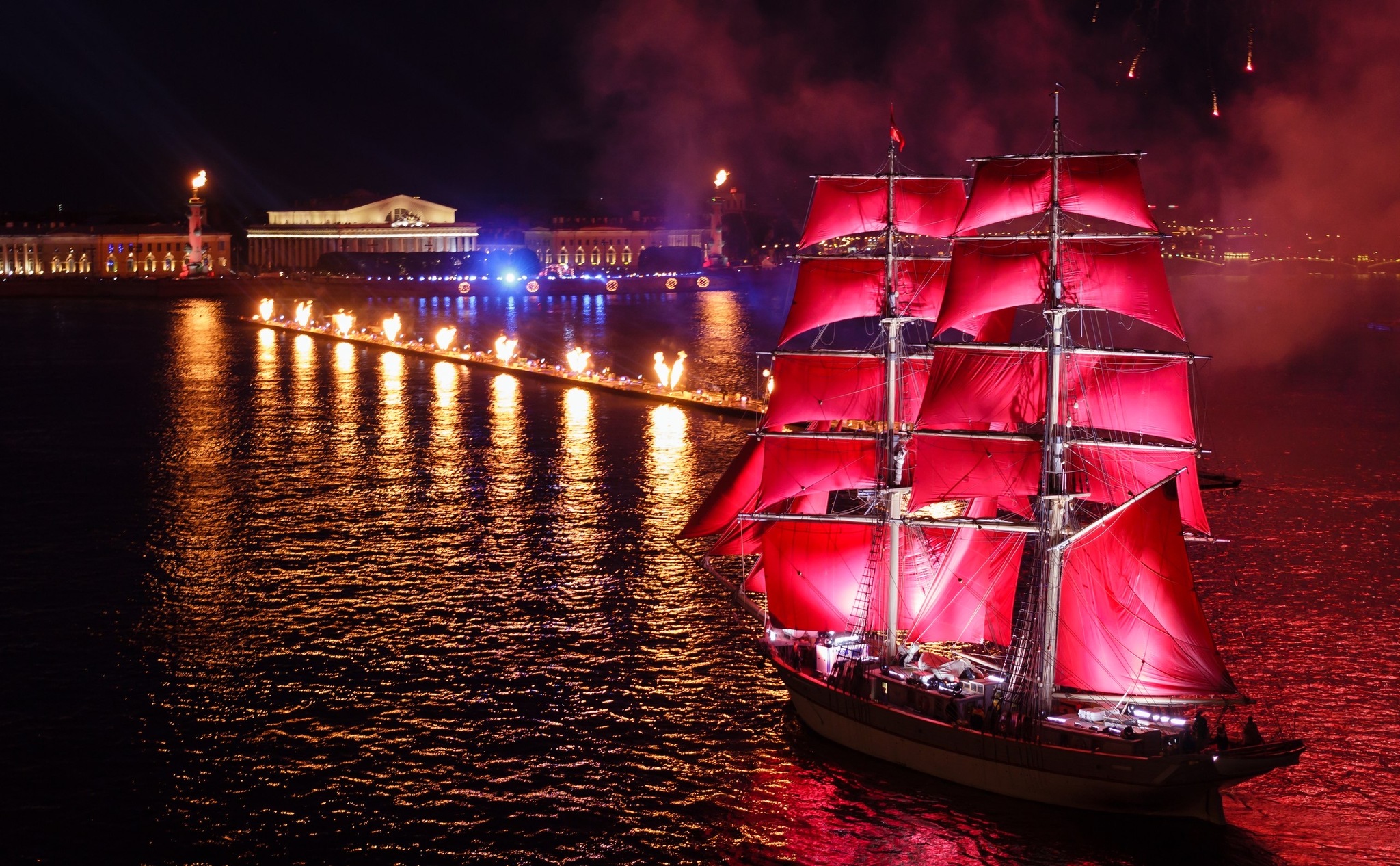 Rehearsal of the holiday of graduates Scarlet Sails in St. Petersburg - Joy, Scarlet Sails, Graduates, Longpost, Saint Petersburg