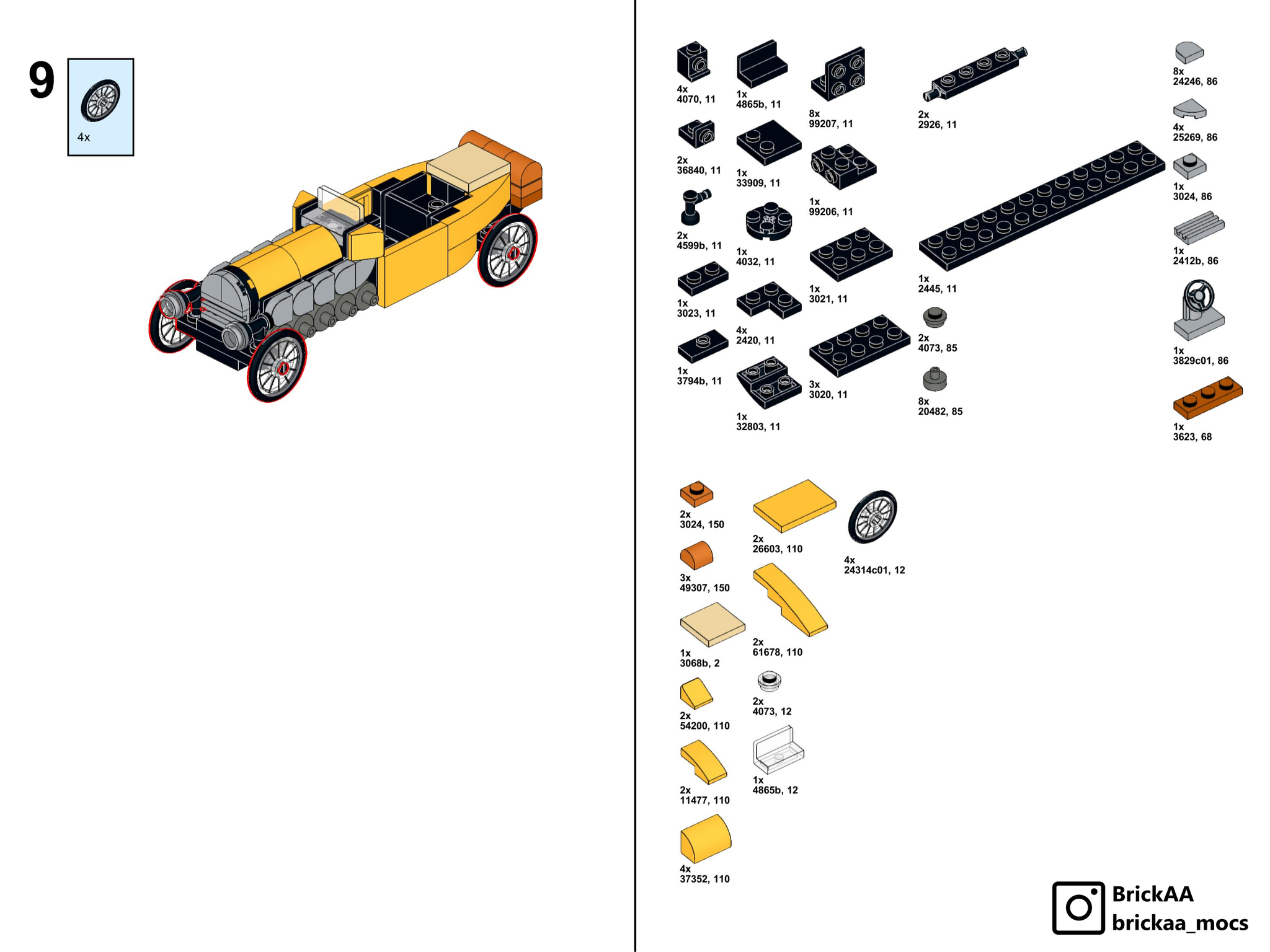 LEGO vintage sports car (instruction) - My, Lego, Moc, Lego city, Constructor, Longpost