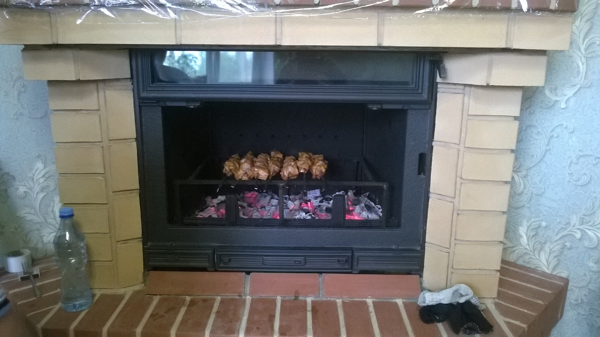 When the rain is not a hindrance - My, Shashlik, Fireplace, Rain