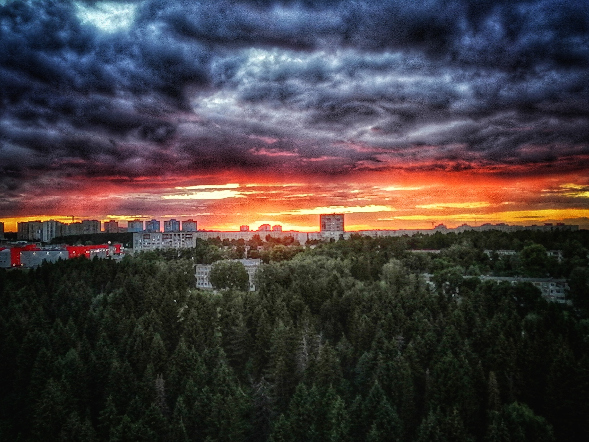 Sunset - My, The photo, Izhevsk, Sunset