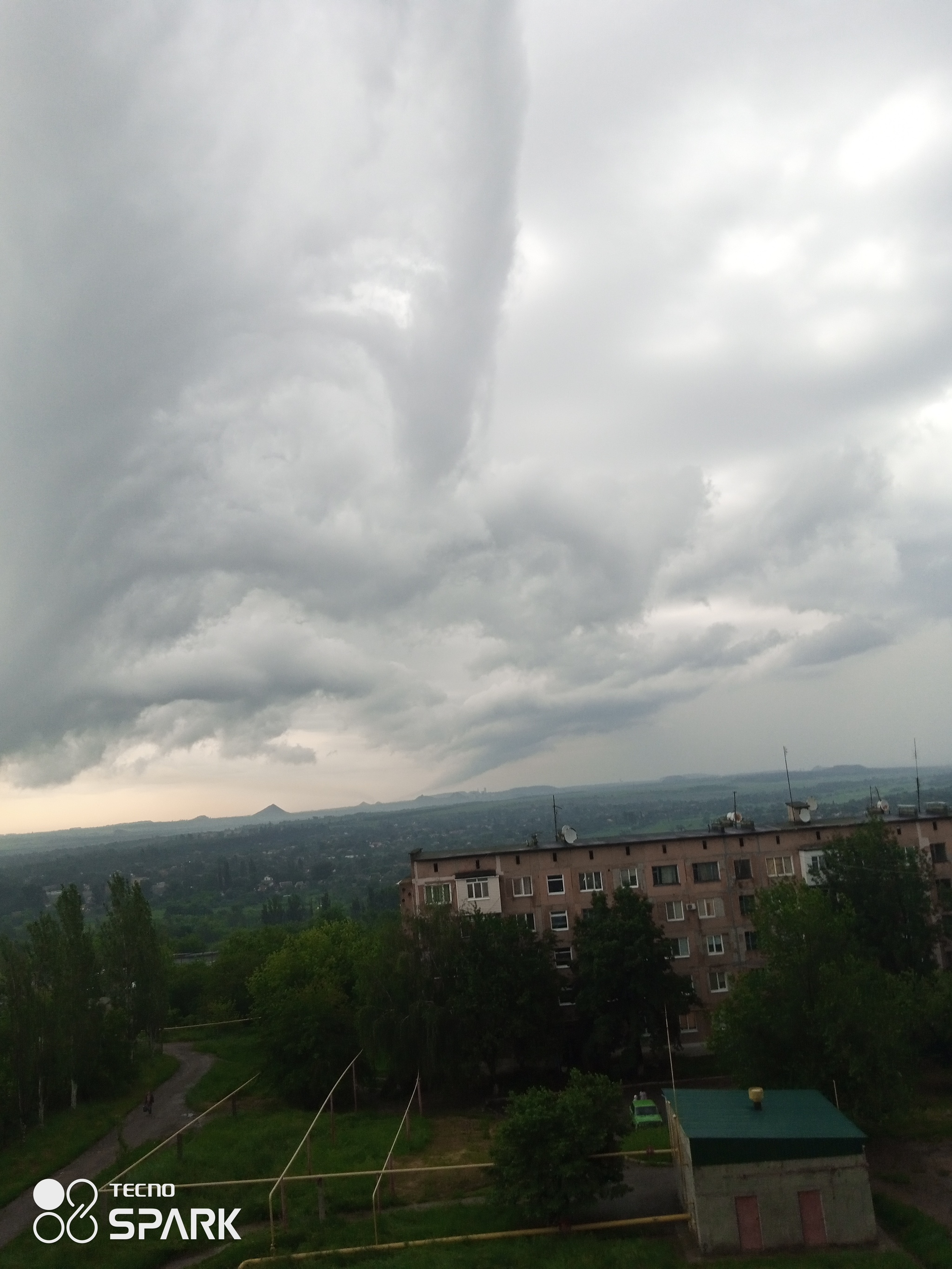 Just storm clouds - My, Bad weather, Thunderstorm, Nature, Rain, Donbass, Longpost