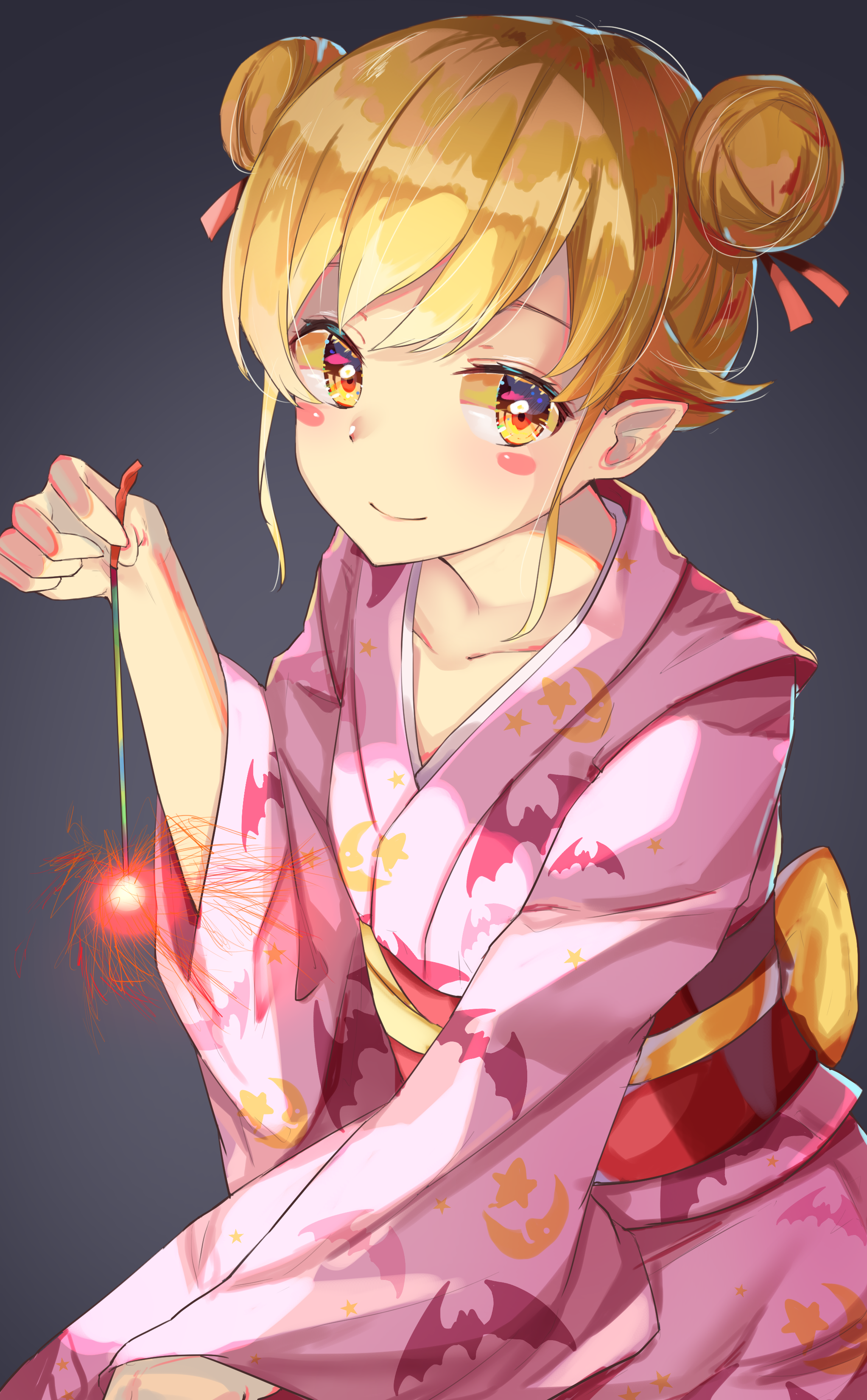 Маленький огонёк) - Аниме, Anime Art, Monogatari series, Shinobu Oshino, Loli, Naisyo dayo