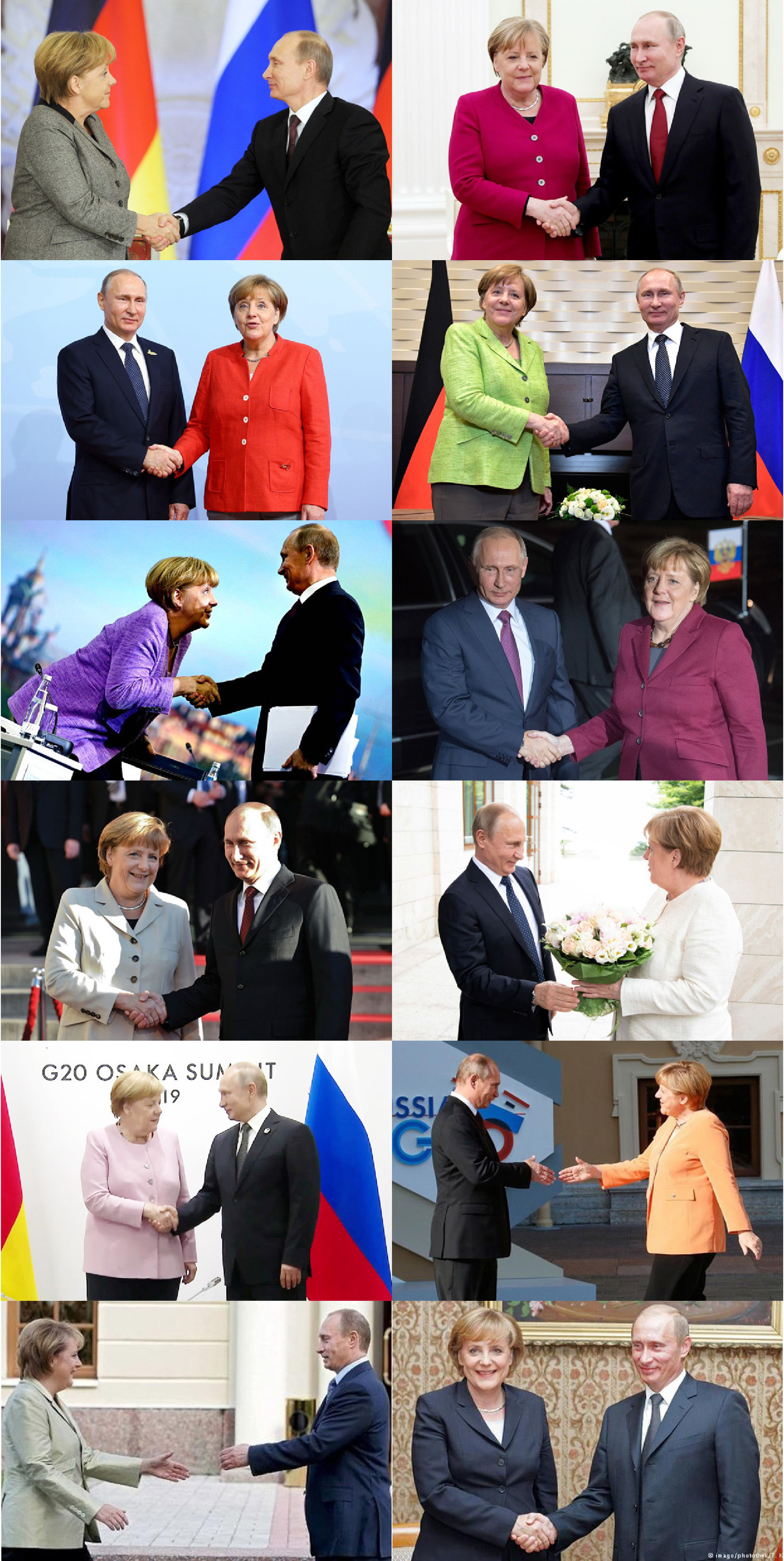 Some are forever and some are forever. Russian - German version - Russia, Germany, Vladimir Putin, Angela Merkel, Handshake, Eternity