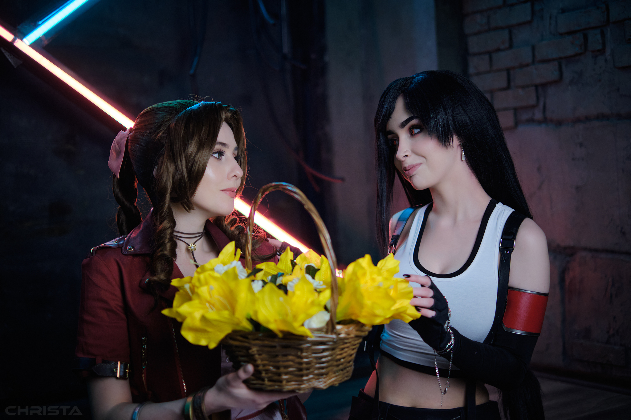 Tifa + Aerith Final Fantasy VII remake - My, Cosplay, Final fantasy vii, Longpost