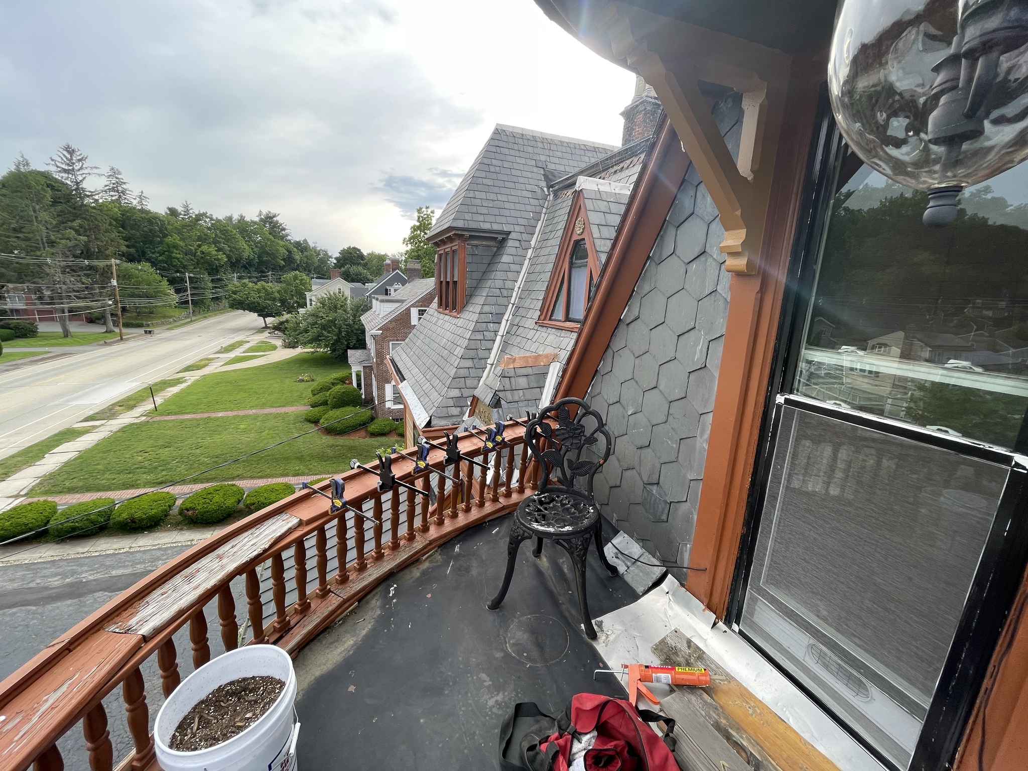 An old roof in a Victorian house from 1873 and its minor renovation - My, Slate, Victorian era, USA, an old house, Roof, Longpost