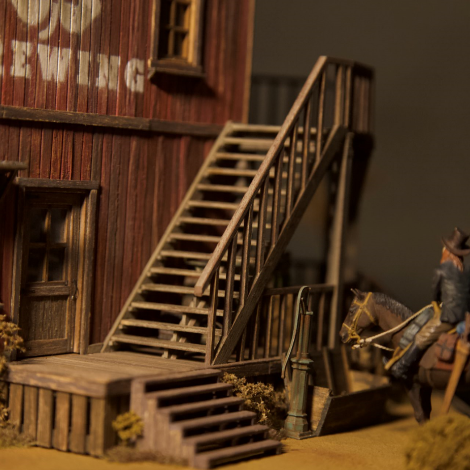 Diorama Saloon - My, Diorama, Handmade, Layout, With your own hands, Modeling, Stand modeling, Longpost, Needlework without process