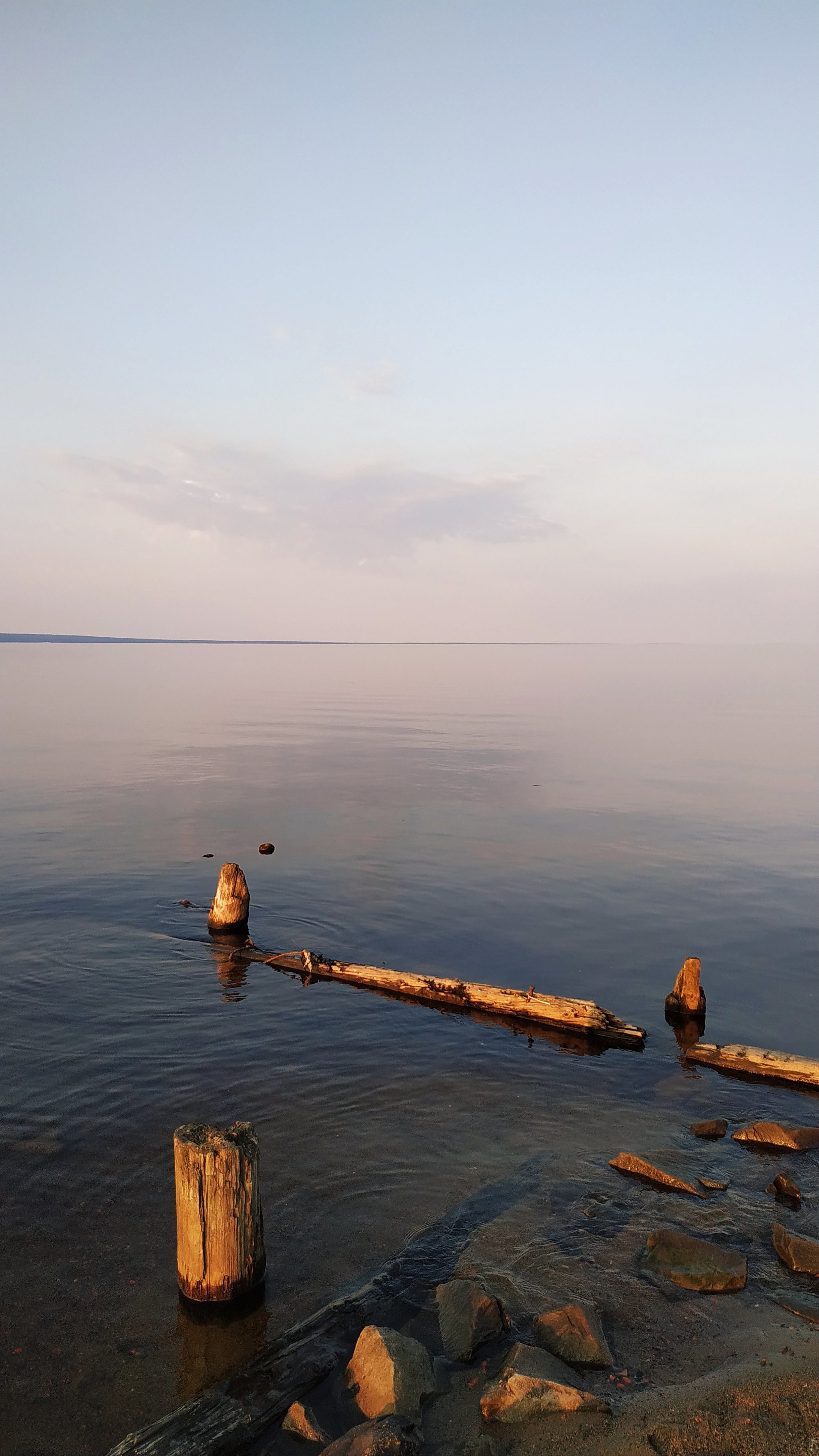 Закат на Онеге - Моё, Фото на тапок, Мобильная фотография, Озеро, Онежское озеро, Закат, Красота природы, Длиннопост